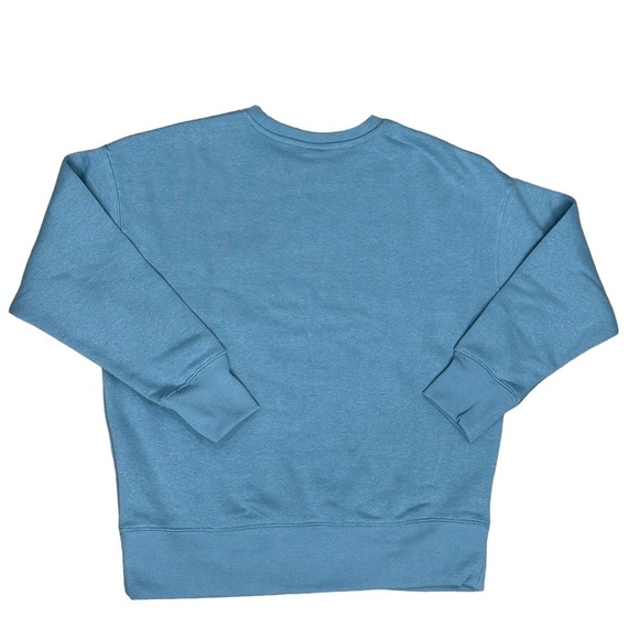 Women's Fila Medium 8 - 10 Blue Fleece Sweatshirt Logo Crew Pullover Long Sleeve - Picture 9 of 10